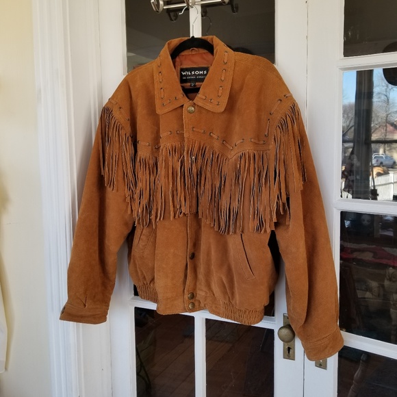 Vintage Jackets & Blazers - Classic Western Suede Jacket w/Fringe